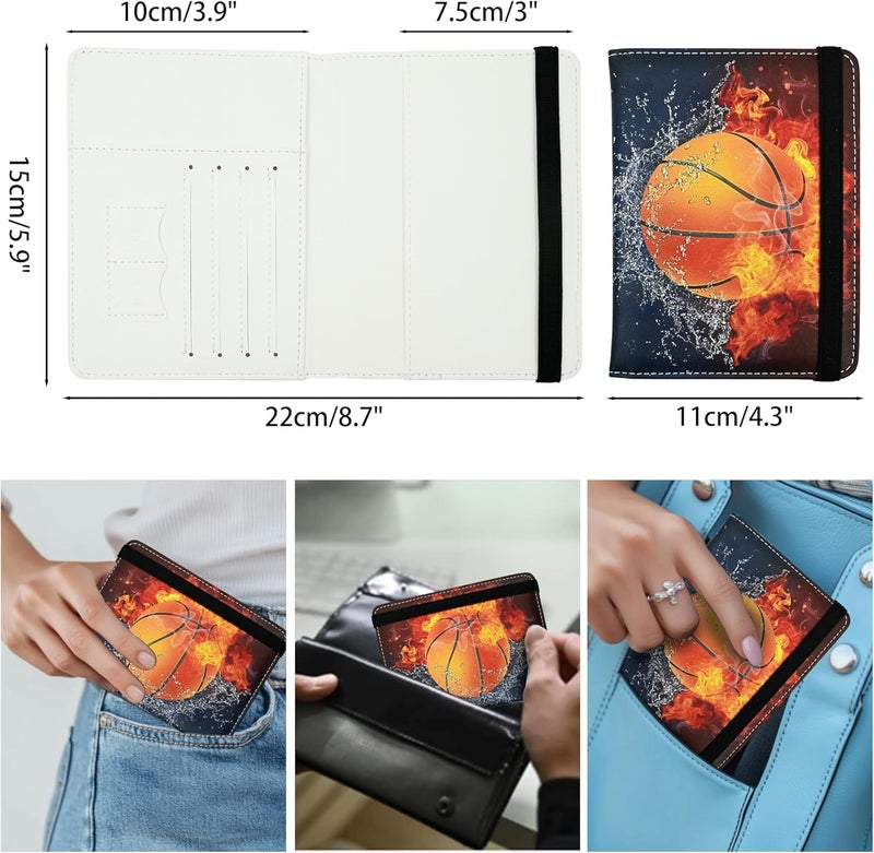bassyil Basketball Passport Holder for Women and Men PU Leather Passport Cover for Travel - Image 5